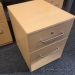 Gunnar Blonde 2 Drawer Under Desk Pedestal File Cabinet, Locking